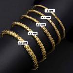 Franco Chain Bracelet 14K Yellow Gold-Plated Solid Sterling Silver 925 All Sizes