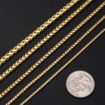 Franco Chain Bracelet 14K Yellow Gold-Plated Solid Sterling Silver 925 All Sizes