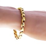 10k Yellow Gold Solid Handmade Fashion Link Bracelet 8.5" 5.3mm 12.5 grams