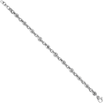 14K Solid White Gold Link Chain Bracelet