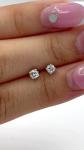 Round Cut Diamond Stud Earrings in 14K White Gold