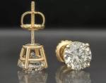 1ct TW Round Diamond Studs in 14K Gold