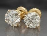 1ct TW Round Diamond Studs in 14K Gold
