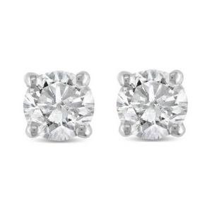 Natural Diamond Stud Earrings in 14K Gold