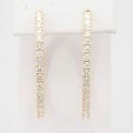3CT Round Lab Created Diamond Hoop Earrings