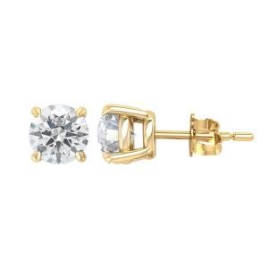 Lab Grown Diamond Stud Earrings in Gold