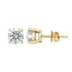 Lab Grown Diamond Stud Earrings in Gold