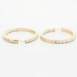3CT Round Lab Created Diamond Hoop Earrings