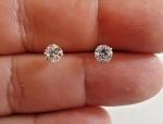 10K Yellow Gold 1 CT Lab-Created Diamond Studs