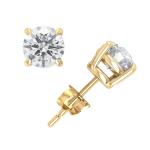Lab Grown Diamond Stud Earrings in Gold