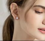 2 Ct Princess Cut Lab Created Diamond Studs