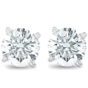 75Ct Round Diamond Stud Earrings in 14K Gold