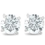 75Ct Round Diamond Stud Earrings in 14K Gold