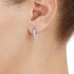 14K Gold Diamond-Cut Small Hoop Earrings 13mm