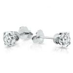 75Ct Round Diamond Stud Earrings in 14K Gold