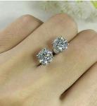 Brilliant Round Cut 5 Ct Lab Created Earrings