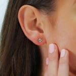 75Ct Round Diamond Stud Earrings in 14K Gold