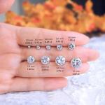 4 Ct Moissanite Screw Back Solitaire Stud Earrings