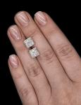 2 Ct Princess Cut Lab Created Diamond Studs