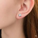 2.00 CTTW Princess Cut Lab-Grown Diamond Studs