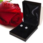 Moissanite 2.0 CT Yellow Gold Stud Earrings