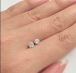 14k White Gold 0.40CT Round Cut Diamond Studs