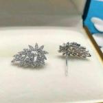 1.80 Ct Lab Created Diamond Cluster Stud Earrings