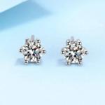 1Ct Round Cut Diamond Stud Earrings in 14k White Gold