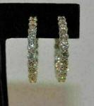 1.80Ct Lab Created Diamond Hoop Earrings in White Gold