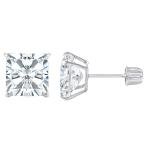 50 ct. Princess Lab-Created Diamond Stud Earrings
