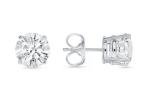 4 Ct Round Cut Lab Created Diamond Stud Earrings