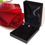 14K White Gold Moissanite Stud Earrings