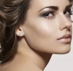 4 Ct Moissanite Stud Earrings in 14k White Gold