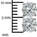 14K White Gold Moissanite Stud Earrings