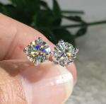 4 Ct Round Cut Lab Created Diamond Stud Earrings