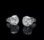 Lab-Created Diamond Stud Earrings in White Gold