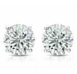 Lab Created Diamond Stud Earrings in 14k White Gold