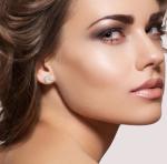 Lab-Created Diamond Stud Earrings in White Gold