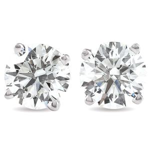 1.5 Ct Round Cut Diamond Earrings in 14K Gold