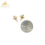 Elegant Diamond Stud Earrings in Yellow Gold