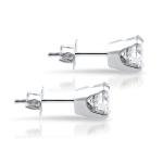 1.5 Ct Round Cut Diamond Earrings in 14K Gold