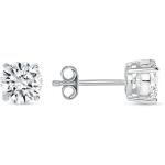 1.25 ct. Lab-Created Diamond Stud Earrings - Solid Sterling Silver 