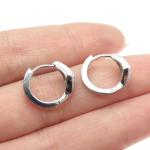 Sterling Silver Round Cut CZ Diamond Hoop Earrings