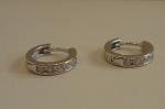 11MM HUGGIE EARRINGS .50 CT LAB CREATED DIAMONDS / 925 STERLING SILVER 