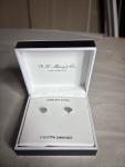 Diamond Halo Stud Earrings (1/10 ct. t.w.) in Sterling Silver NEW