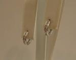 11MM HUGGIE EARRINGS .50 CT LAB CREATED DIAMONDS / 925 STERLING SILVER 