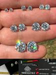 Moissanite Martini Stud Earrings in 925 Silver