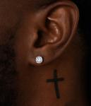 VVS1 Moissanite Screw back Stud Earrings 925 Silver Mens Ladies 3mm-8mm