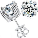 VVS1 Moissanite Screw back Stud Earrings 925 Silver Mens Ladies 3mm-8mm