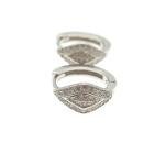 Sterling Silver Round Cut CZ Diamond Hoop Earrings